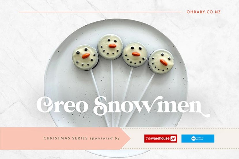 Oreo snowmen