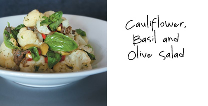 Cauliflower, Basil and Olive Salad