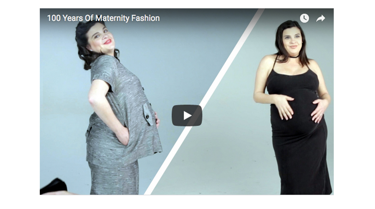 100 years of maternity fashion in 2.5 minutes