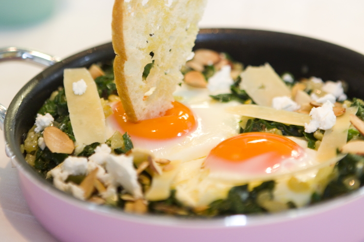 Spinach and feta eggs