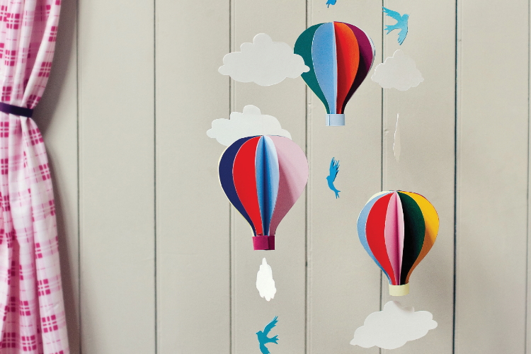 CRAFT: How to make a Hot-Air Balloon Mobile.