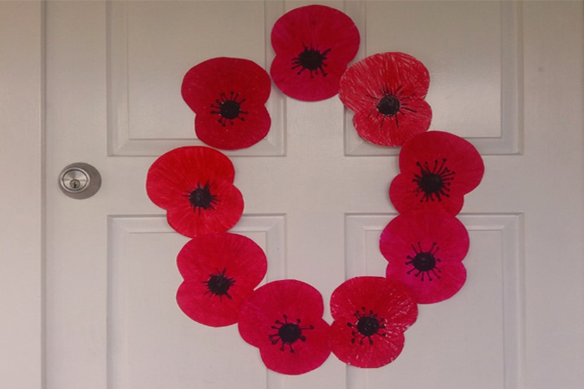 Make easy paper poppy decorations for Anzac Day