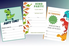 Download & print your own Dinosaur Party invitations! 
