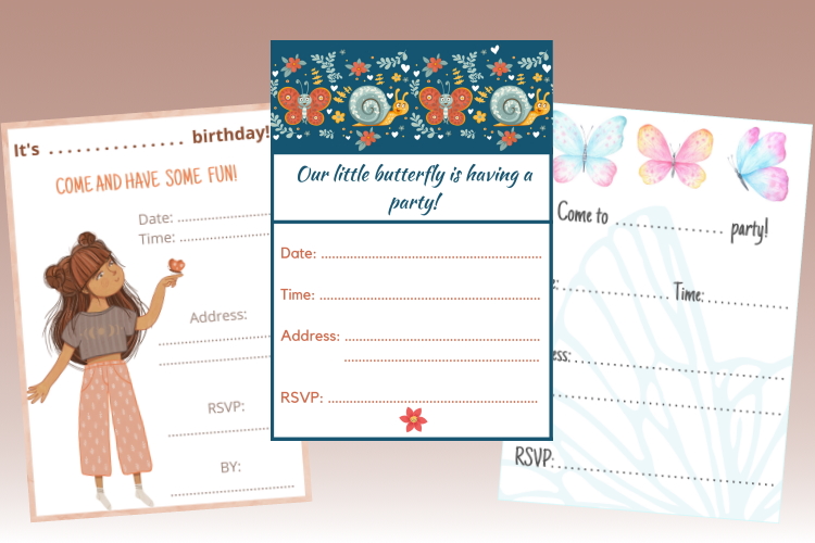 Butterfly invitations