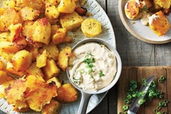RECIPE: Salt & vinegar potatoes with onion dip