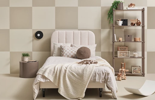 Calm & cosy make for an inviting kids' room delight