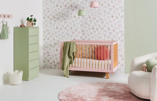 The sweetest modern vintage baby nursery
