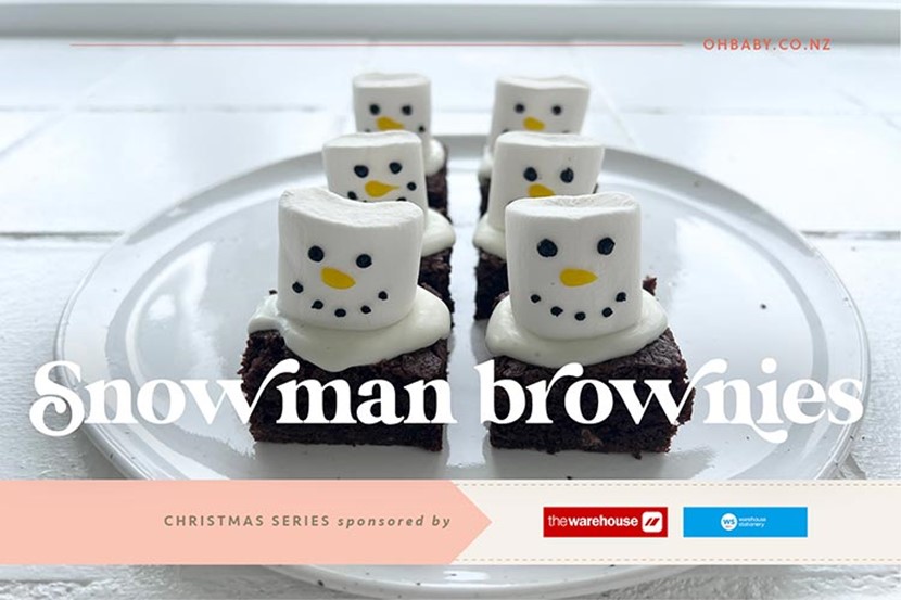 Snowmen brownies